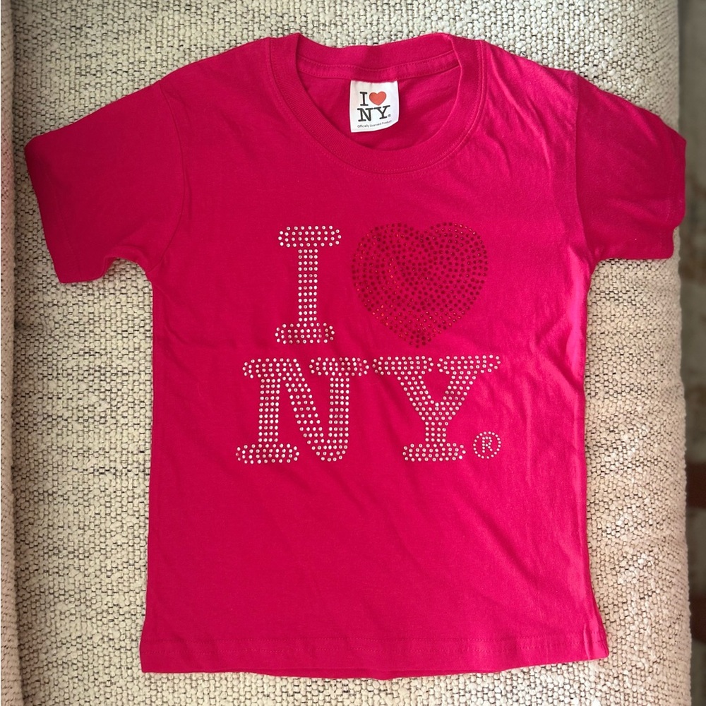 Kids Pink/Red I ❤️ NY T-Shirt